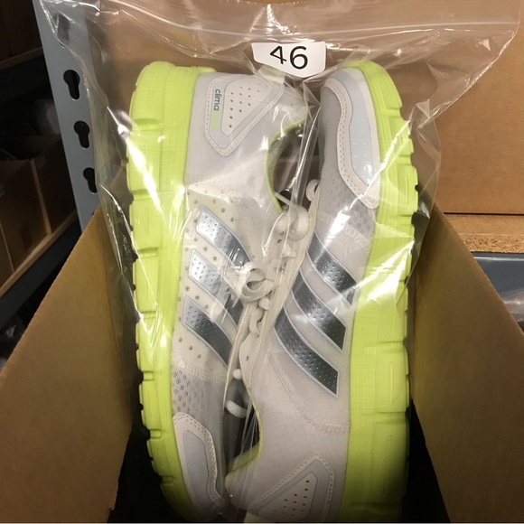 Adidas Climacool Aerate 3 White/Neon Running Shoes G98528 Women's Size 12 - Picture 13 of 13